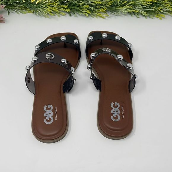 Gbg Los Angeles Women's Ritsa Studded Slide Sandals Size 8.5 M - Picture 4 of 13